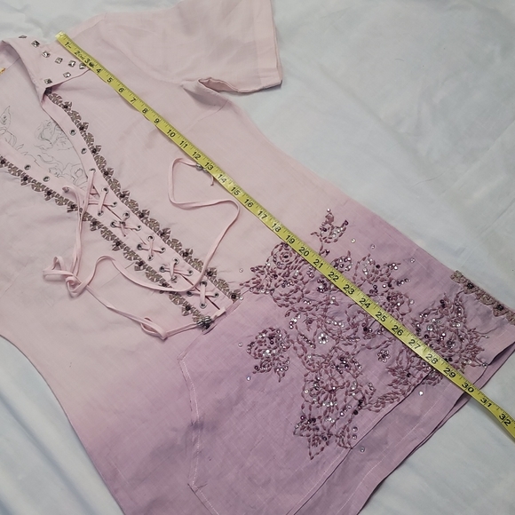 Spice and Roses pink long tunic or short dress sz Small - Picture 7 of 12